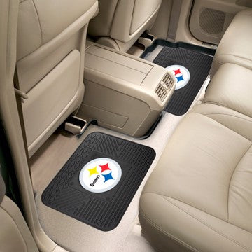 Wholesale-Pittsburgh Steelers Utility Mat Set NFL Back Seat Car Floor Mats - 2 Piece Set - 14" x 17" SKU: 12302