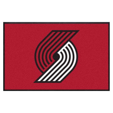 Wholesale-Portland Trail Blazers 4X6 High-Traffic Mat with Rubber Backing NBA Commercial Mat - Landscape Orientation - Indoor - 43" x 67" SKU: 9945