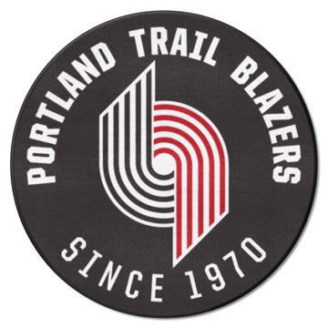 Wholesale-Portland Trail Blazers Roundel Mat - Retro Collection NBA Accent Rug - Round - 27" diameter SKU: 35379