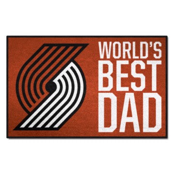 Wholesale-Portland Trail Blazers Starter Mat - World's Best Dad NBA Accent Rug - 19" x 30" SKU: 31201