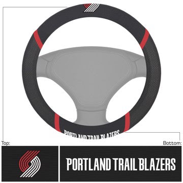 Wholesale-Portland Trail Blazers Steering Wheel Cover NBA Universal Fit - 15" x 15" SKU: 14888