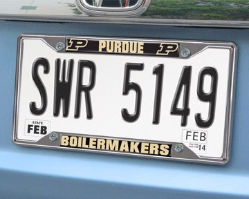 Wholesale-Purdue License Plate Frame Purdue University License Plate Frame 6.25"x12.25" - "P" Logo and Wordmark SKU: 20863