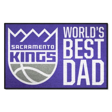 Wholesale-Sacramento Kings Starter Mat - World's Best Dad NBA Accent Rug - 19" x 30" SKU: 31202