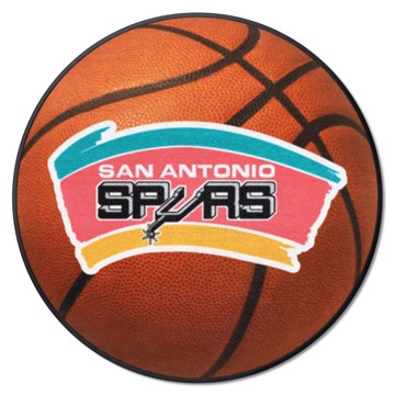 Wholesale-San Antonio Spurs Basketball Mat - Retro Collection NBA Accent Rug - Round - 27" diameter SKU: 35391
