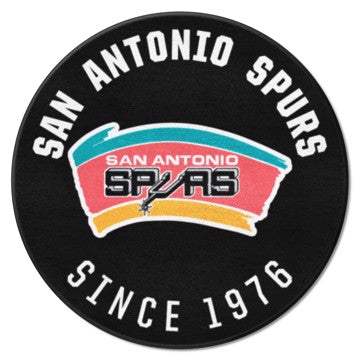 Wholesale-San Antonio Spurs Roundel Mat - Retro Collection NBA Accent Rug - Round - 27" diameter SKU: 35387