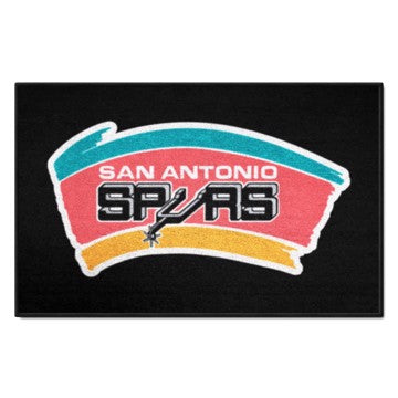 Wholesale-San Antonio Spurs Starter Mat - Retro Collection NBA Accent Rug - 19" x 30" SKU: 35385