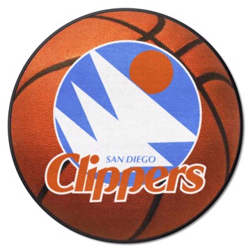 Wholesale-San Diego Clippers Basketball Mat - Retro Collection NBA Accent Rug - Round - 27" diameter SKU: 35399