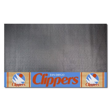 Wholesale-San Diego Clippers Grill Mat - Retro Collection NBA Vinyl Mat - 26" x 42" SKU: 35396