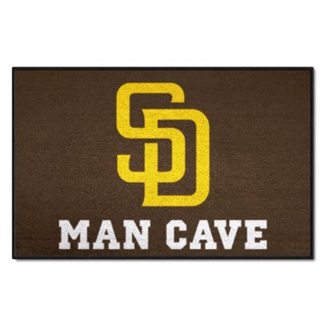 Wholesale-San Diego Padres Man Cave Starter MLB Accent Rug - 19" x 30" SKU: 22459