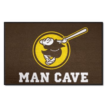 Wholesale-San Diego Padres Man Cave Starter MLB Accent Rug - 19" x 30" SKU: 28195