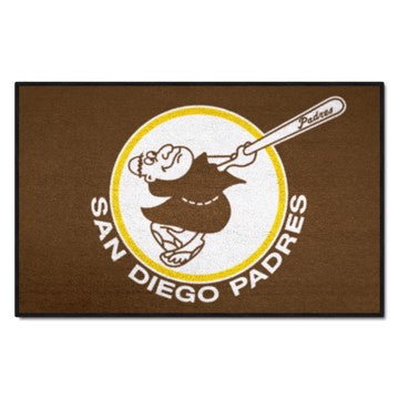 Wholesale-San Diego Padres Starter Mat - Retro Collection MLB Accent Rug - 19" x 30" SKU: 2003