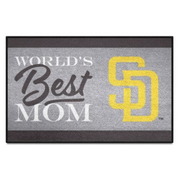 Wholesale-San Diego Padres Starter Mat - World's Best Mom MLB Accent Rug - 19" x 30" SKU: 34109