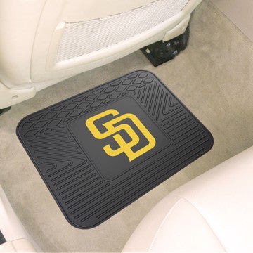 Wholesale-San Diego Padres Utility Mat MLB Back Seat Car Floor Mats - 1 Piece - 14" x 17" SKU: 10036
