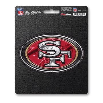 Wholesale-San Francisco 49ers 3D Decal NFL 1 piece - 5” x 6.25” (total) SKU: 62789