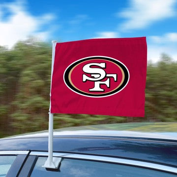 Wholesale-San Francisco 49ers Car Flag NFL Auto Flag - 1 Piece - 11" x 14" SKU: 26153