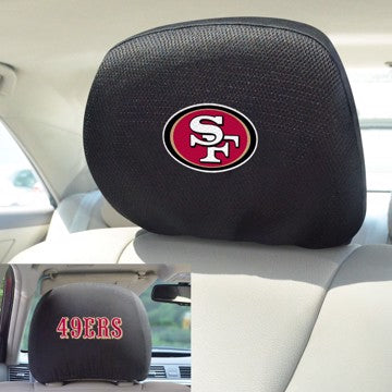 Wholesale-San Francisco 49ers Headrest Cover NFL Universal Fit - 10" x 13" SKU: 12514
