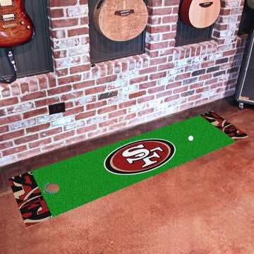 Wholesale-San Francisco 49ers NFL x FIT Putting Green Mat NFL Golf Accessory - 18" x 72" SKU: 23359