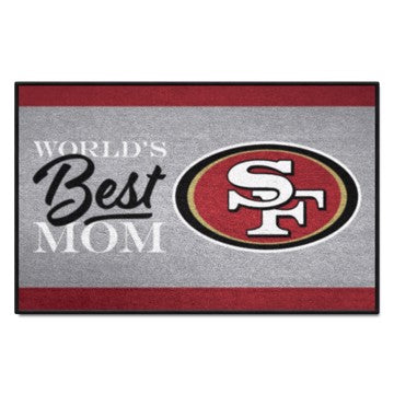 Wholesale-San Francisco 49ers Starter Mat - World's Best Mom NFL Accent Rug - 19" x 30" SKU: 18042