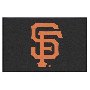 Wholesale-San Francisco Giants 4X6 High-Traffic Mat with Durable Rubber Backing MLB Commercial Mat - Landscape Orientation - Indoor - 43" x 67" SKU: 9865