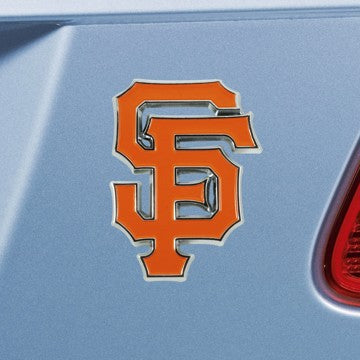 Wholesale-San Francisco Giants Emblem - Color MLB Exterior Auto Accessory - Color Emblem - 3.2" x 3" SKU: 26700