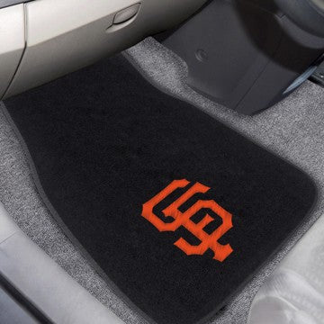 Wholesale-San Francisco Giants Embroidered Car Mat Set MLB Auto Floor Mat - 2 piece Set - 17" x 25.5" SKU: 20576