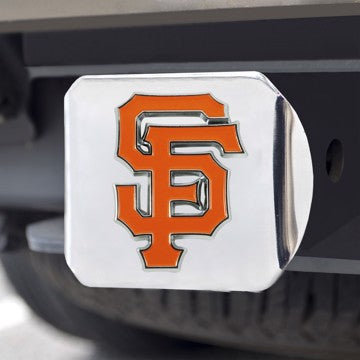 Wholesale-San Francisco Giants Hitch Cover MLB Color Emblem on Chrome Hitch - 3.4" x 4" SKU: 26708