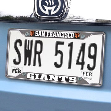 Wholesale-San Francisco Giants License Plate Frame MLB Exterior Auto Accessory - 6.25" x 12.25" SKU: 26703