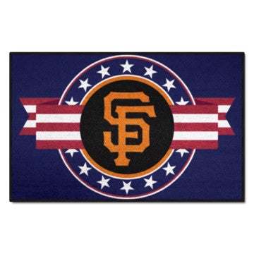 Wholesale-San Francisco Giants Starter Mat - MLB Patriotic MLB Accent Rug - 19" x 30" SKU: 18551
