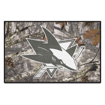 Wholesale-San Jose Sharks Starter Mat - Camo NHL Accent Rug - 19" x 30" SKU: 34505