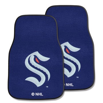 Wholesale-Seattle Kraken 2-pc Carpet Car Mat Set NHL Auto Floor Mat - 2 piece Set - 17" x 27" SKU: 30085