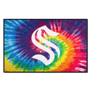 Wholesale-Seattle Kraken Starter Mat - Tie Dye NHL Accent Rug - 19" x 30" SKU: 34508