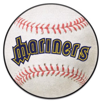 Wholesale-Seattle Mariners Baseball Mat - Retro Collection MLB Accent Rug - Round - 27" diameter SKU: 2121