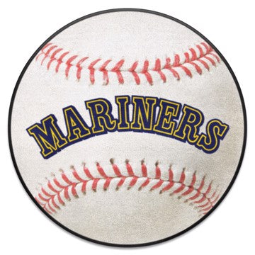 Wholesale-Seattle Mariners Baseball Mat - Retro Collection MLB Accent Rug - Round - 27" diameter SKU: 2198