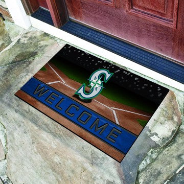 Wholesale-Seattle Mariners Crumb Rubber Door Mat MLB Outdoor Door Mat - 18" x 30" SKU: 21933