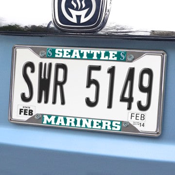 Wholesale-Seattle Mariners License Plate Frame MLB Exterior Auto Accessory - 6.25" x 12.25" SKU: 26713
