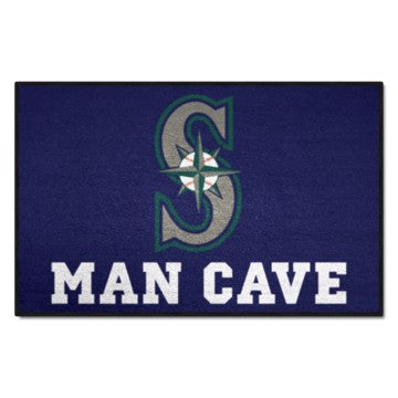 Wholesale-Seattle Mariners Man Cave Starter MLB Accent Rug - 19" x 30" SKU: 22467