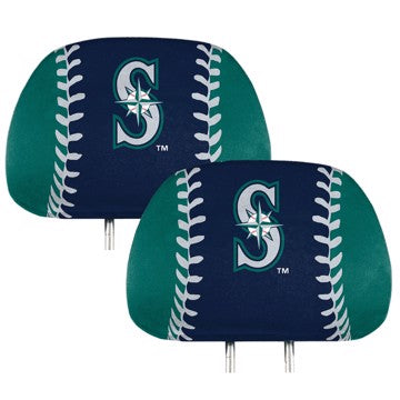 Wholesale-Seattle Mariners Printed Headrest Cover MLB Universal Fit - 10" x 13" SKU: 62854