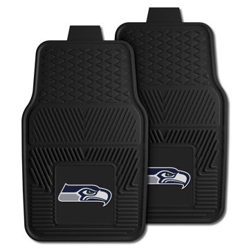 Wholesale-Seattle Seahawks 2-pc Vinyl Car Mat Set NFL Auto Floor Mat - 2 piece Set - 17" x 27" SKU: 8904