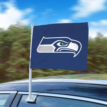 Wholesale-Seattle Seahawks Car Flag NFL Auto Flag - 1 Piece - 11" x 14" SKU: 25487