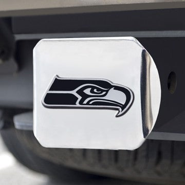 Wholesale-Seattle Seahawks Hitch Cover NFL Chrome Emblem on Chrome Hitch - 3.4" x 4" SKU: 18727