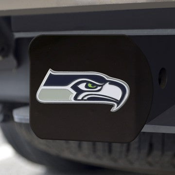 Wholesale-Seattle Seahawks Hitch Cover NFL Color Emblem on Black Hitch - 3.4" x 4" SKU: 22613