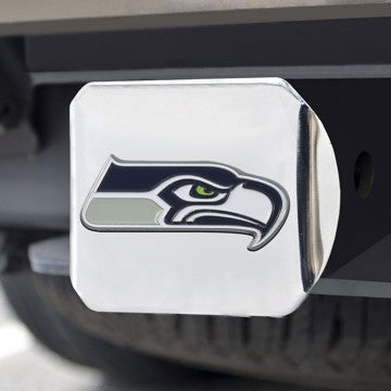 Wholesale-Seattle Seahawks Hitch Cover NFL Color Emblem on Chrome Hitch - 3.4" x 4" SKU: 22612