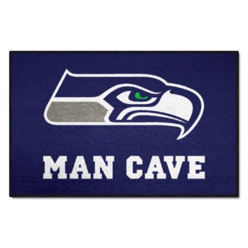 Wholesale-Seattle Seahawks Man Cave Starter NFL Accent Rug - 19" x 30" SKU: 14369