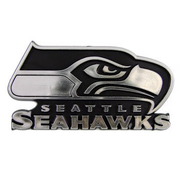 Wholesale-Seattle Seahawks Molded Chrome Emblem NFL Plastic Auto Accessory SKU: 60284