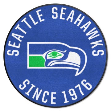 Wholesale-Seattle Seahawks Roundel Mat - Retro Collection NFL Accent Rug - Round - 27" diameter SKU: 32671