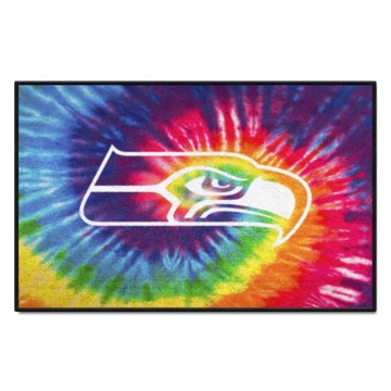 Wholesale-Seattle Seahawks Starter Mat - Tie Dye NFL Accent Rug - 19" x 30" SKU: 34271