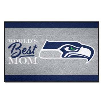 Wholesale-Seattle Seahawks Starter Mat - World's Best Mom NFL Accent Rug - 19" x 30" SKU: 18043