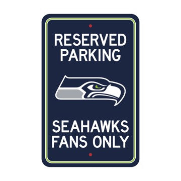 Wholesale-Seattle Seahawks Team Color Reserved Parking Sign Décor 18in. X 11.5in. Lightweight NFL Lightweight Décor - 18" X 11.5" SKU: 32177