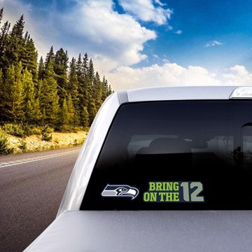 Wholesale-Seattle Seahawks Team Slogan Decal NFL 2 piece - 3” x 12” (total) SKU: 61394