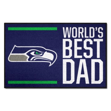 Wholesale-Seattle Seahawks World's Best Dad Starter Mat NFL Accent Rug - 19" x 30" SKU: 18184